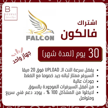 صورة توضيحية لاشتراك فالكون لمدة شهر واحد
